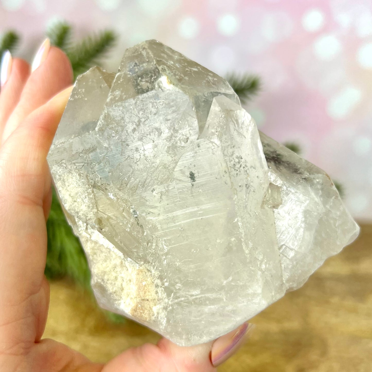 Clear Quartz Raw Point Cluster