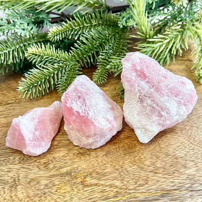 Rose Quartz Raw Pink Crystal - Multiple Sizes