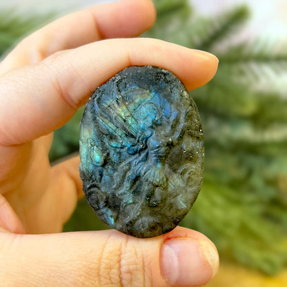 Labradorite Fairy Carved Crystal Cabochon