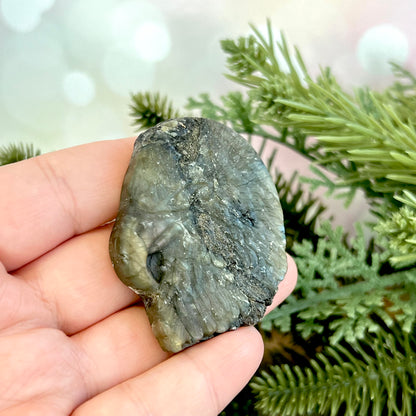 Labradorite Eagle Carved Crystal Cabochon