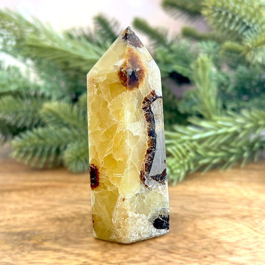 Druzy Septarian Large Crystal Tower