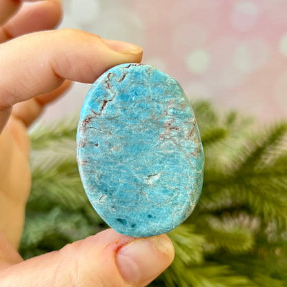 Blue Apatite Fairy Carved Crystal Cabochon