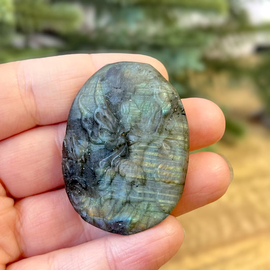 Labradorite Fairy Carved Crystal Cabochon