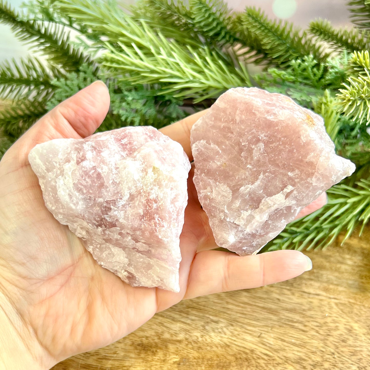 Rose Quartz Raw Pink Crystal - Multiple Sizes