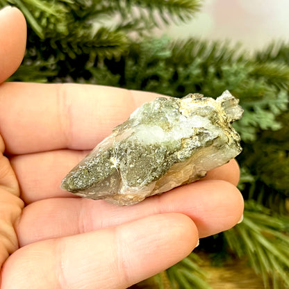 Chlorite Quartz Crystal Point from Pakistan