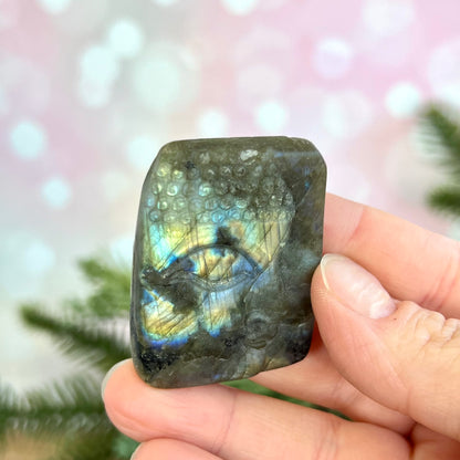 Buddha Labradorite Carved Stone Cabochon