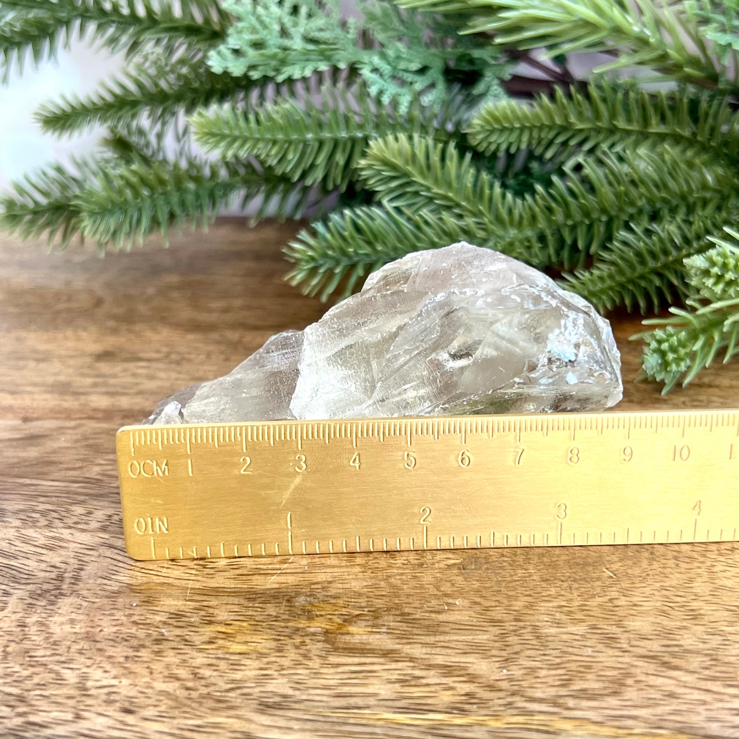 Clear Quartz Crystal Point with Imprints