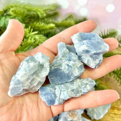 Blue Calcite Raw Stone - You get 1