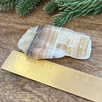 Zebra Calcite Yellow & Gray Natural Raw Crystal