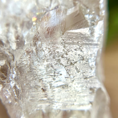 Clear Quartz Crystal Point with Imprints