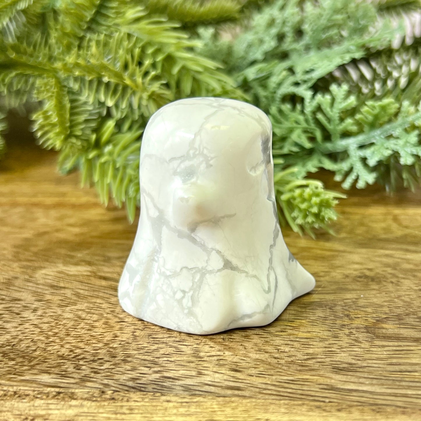 Magnesite Crystal Ghost Carving for Halloween