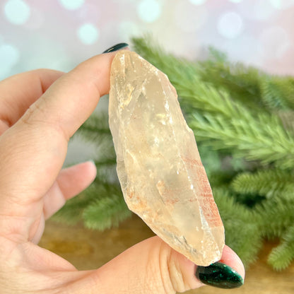 Clear Quartz Point with Large Imprint