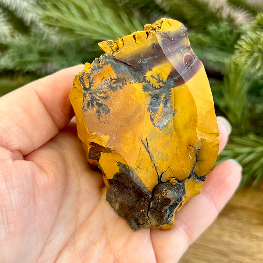 Mookaite Raw Crystal with Dendritic Inclusions