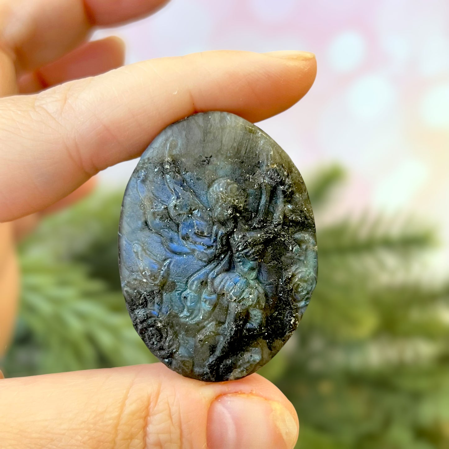 Labradorite Fairy Carved Crystal Cabochon