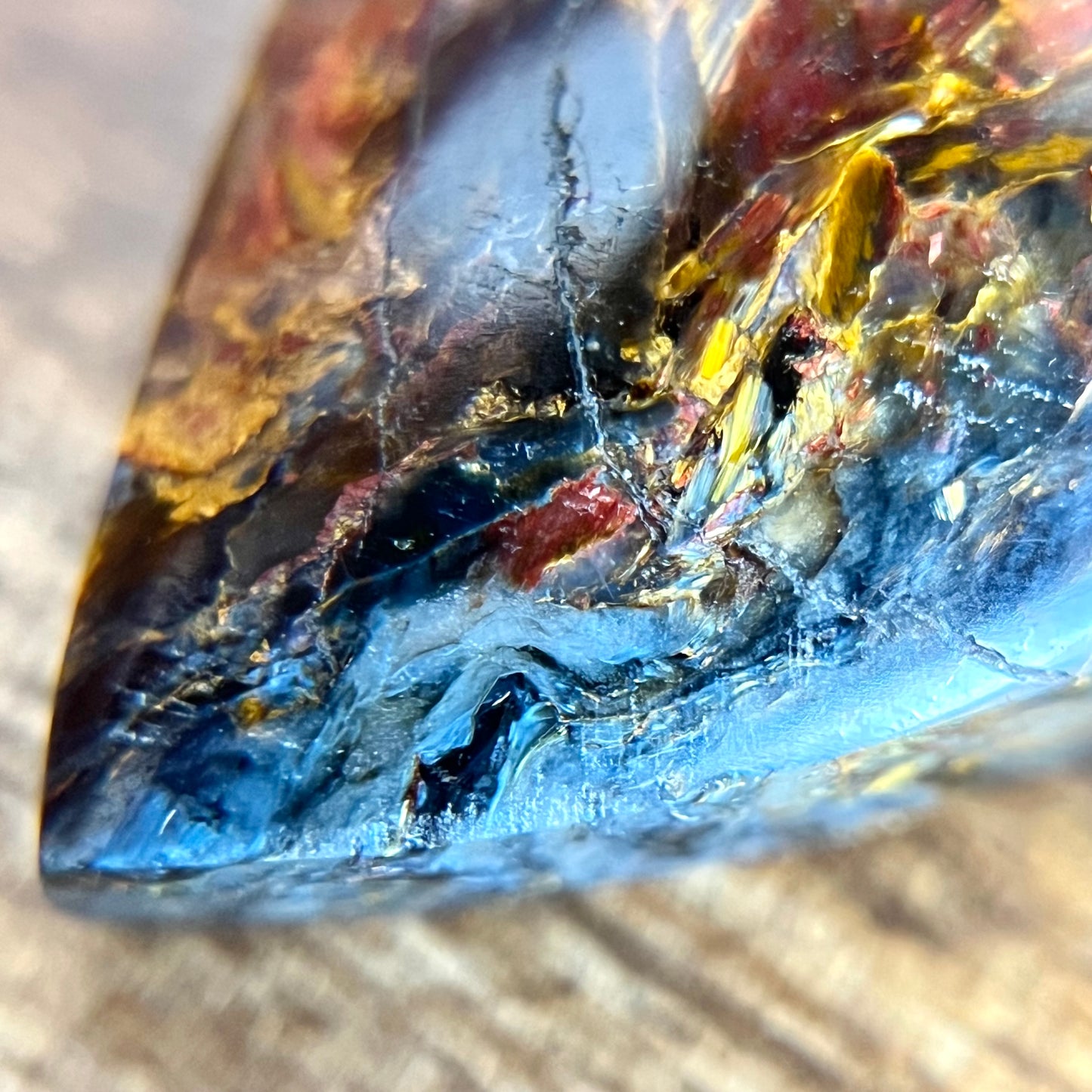 Pietersite Teardrop Domed Crystal Cabochon