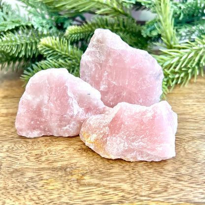 Rose Quartz Raw Pink Crystal - Multiple Sizes