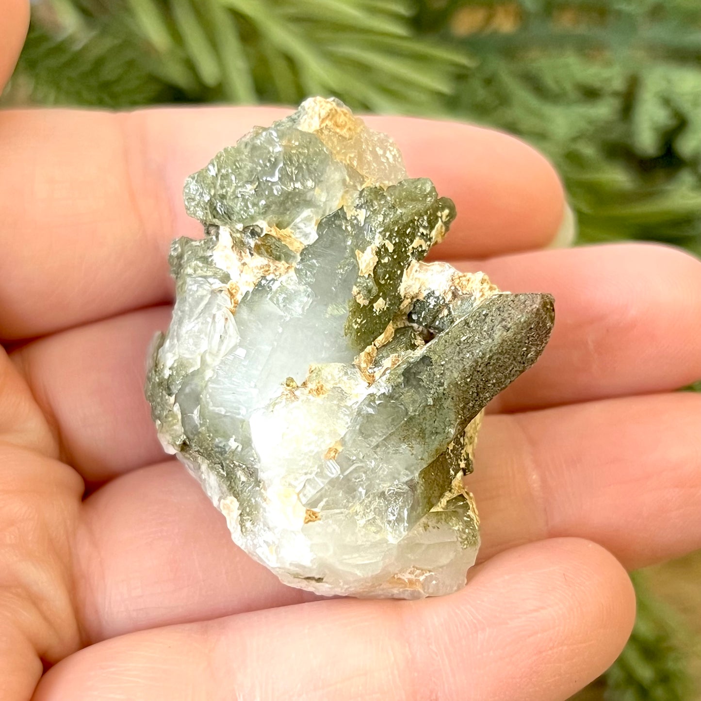 Chlorite Quartz Crystal Point from Pakistan