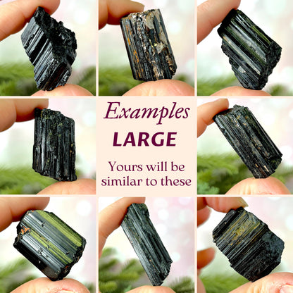 Black Tourmaline Raw Stone - Multiple Sizes - You get 1