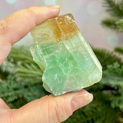 Green & Yellow Calcite Raw Crystal