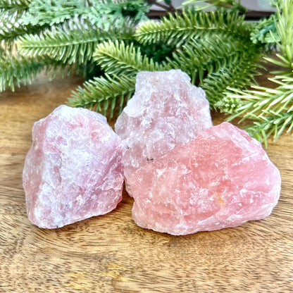 Rose Quartz Raw Pink Crystal - Multiple Sizes