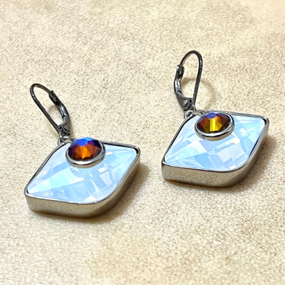 Opalite Color Changing Evil Eye Earrings