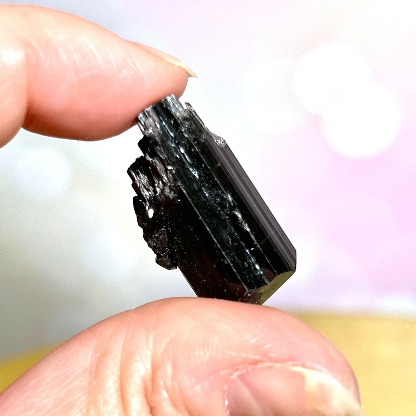 Black Tourmaline Specimen with Terminated Tip