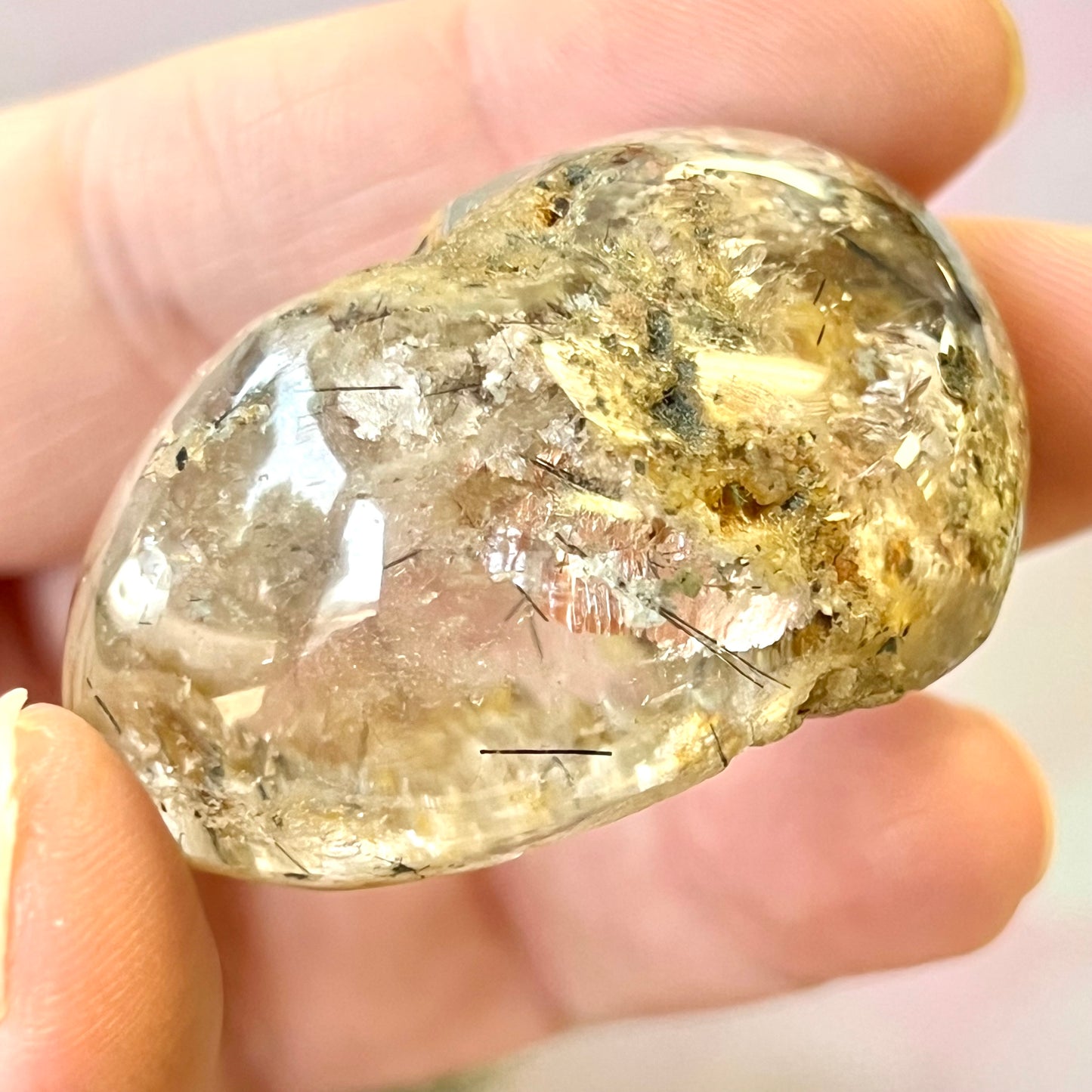 Garden Quartz Lodolite Crystal Lens