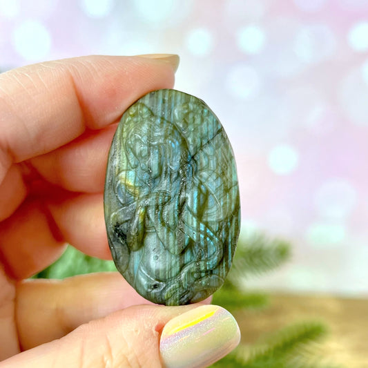 Labradorite Angel Carved Crystal Cabochon