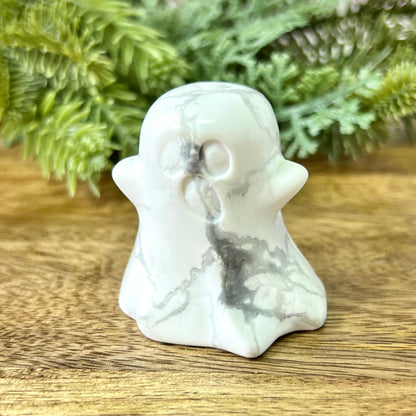 Magnesite Crystal Ghost Carving for Halloween