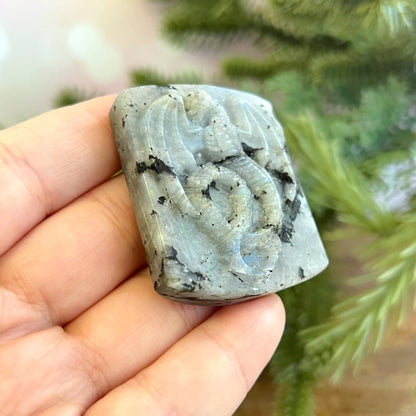 Labradorite Dragon Carved Crystal Cabochon