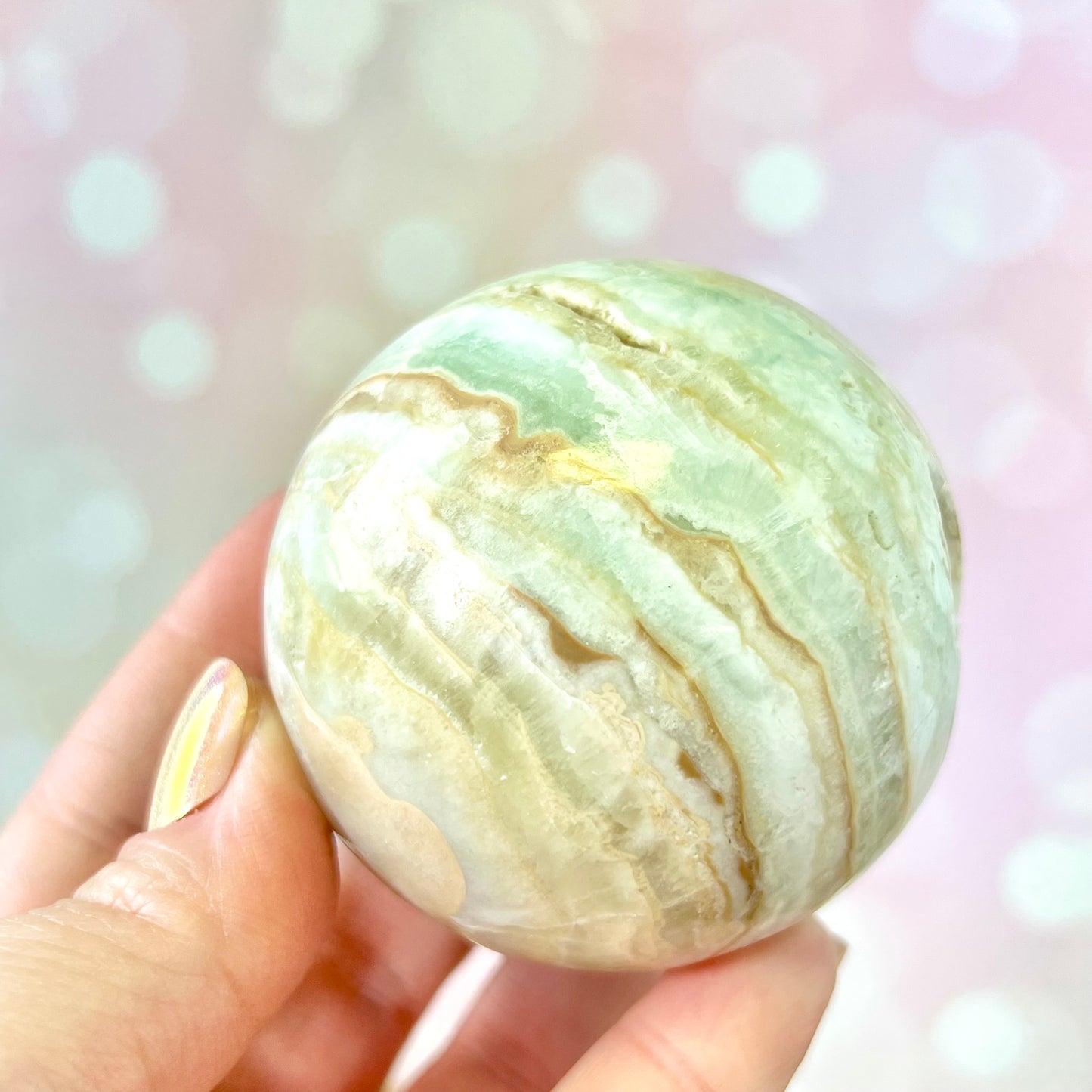 Caribbean Calcite 65mm Crystal Sphere