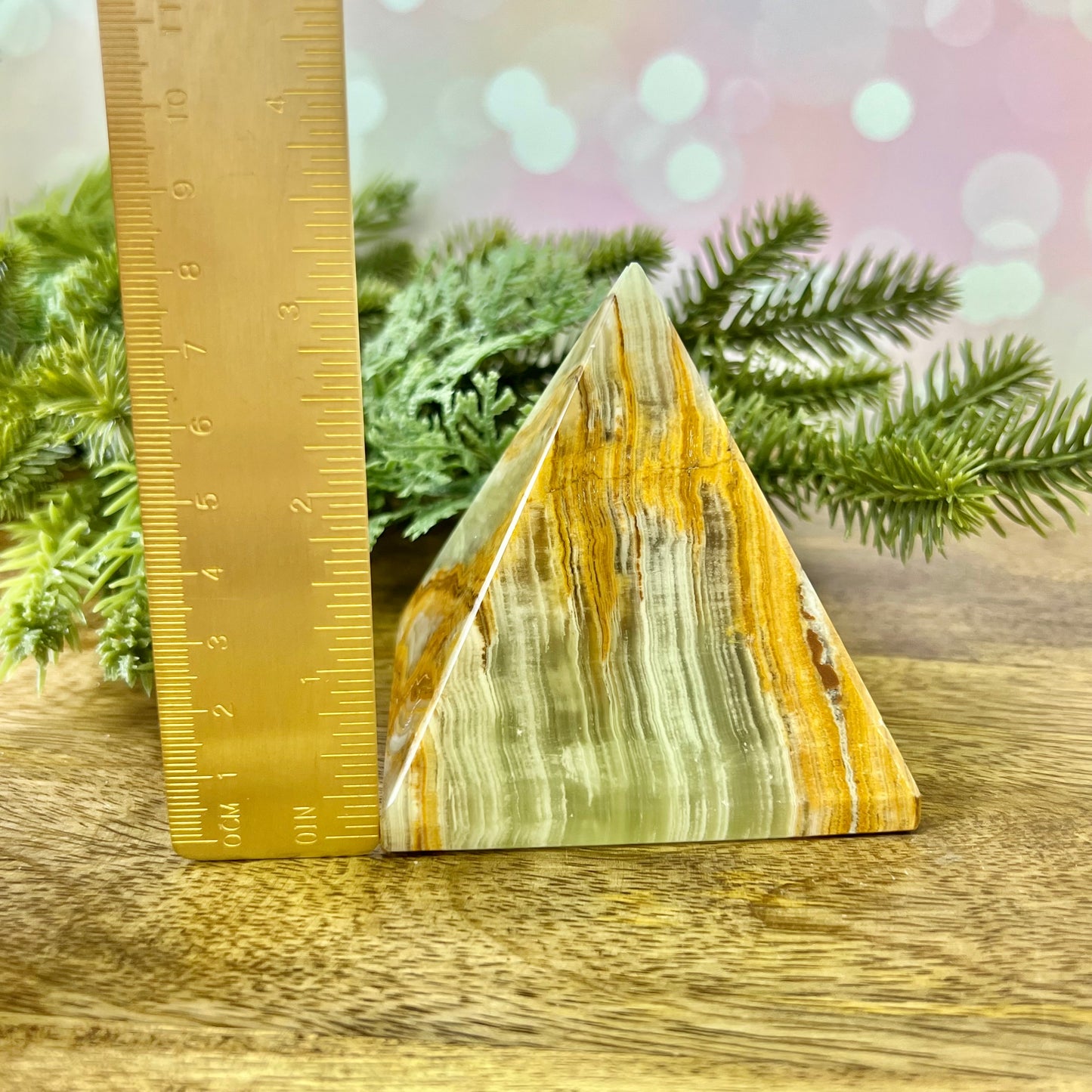 Calcite (Onyx) Pyramid Crystal Carving