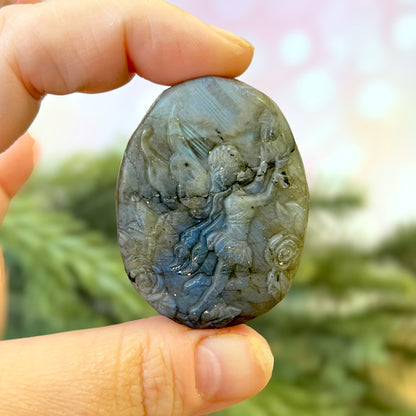 Labradorite Fairy Carved Crystal Cabochon