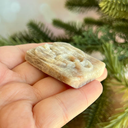 Belomorite Dragon Carved Crystal Cabochon