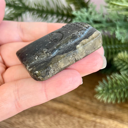 Buddha Labradorite Carved Stone Cabochon