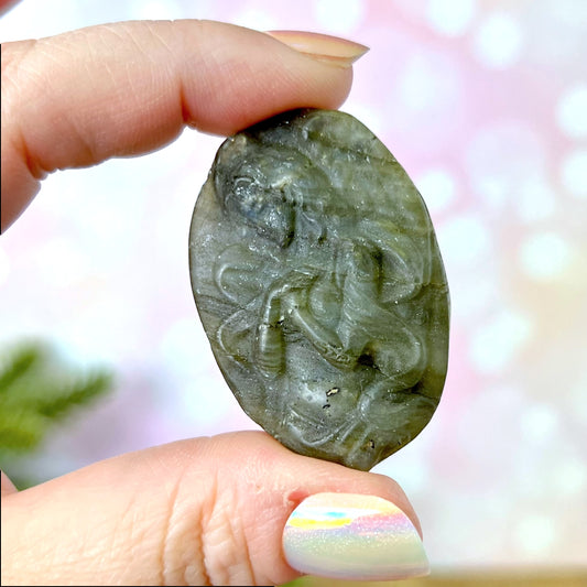 Labradorite Angel Carved Crystal Cabochon