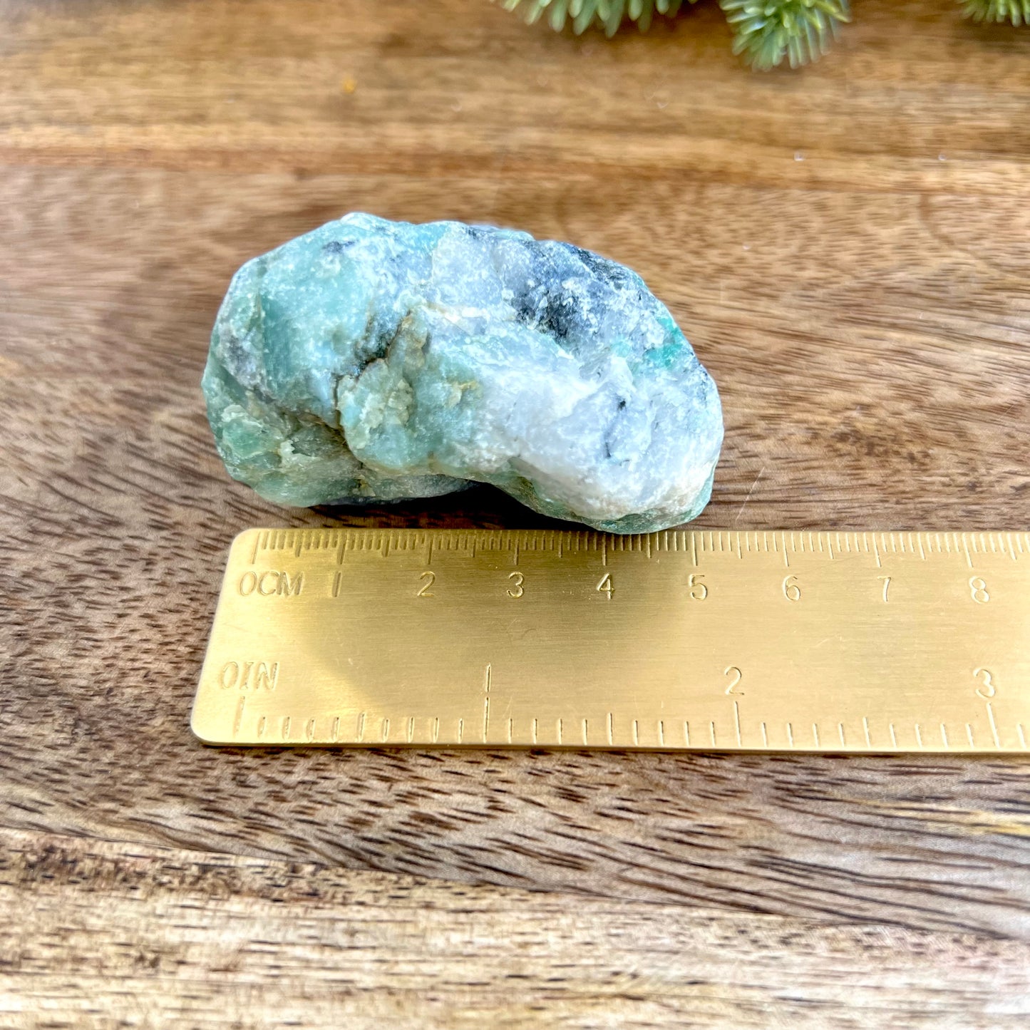 Emerald Raw Crystal in Basalt