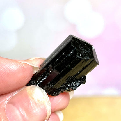 Black Tourmaline Specimen with Terminated Tip