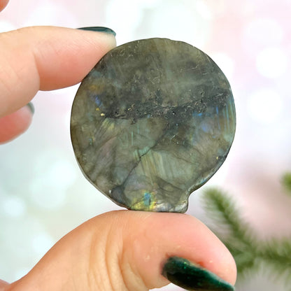 Labradorite Wolf Carved Crystal Cabochon