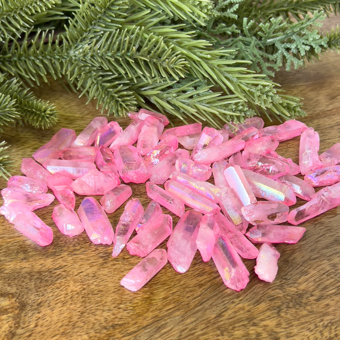 Pink Aura Quartz Point - You get 1