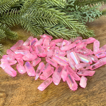 Pink Aura Quartz Point - You get 1