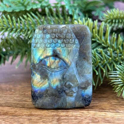 Buddha Labradorite Carved Stone Cabochon