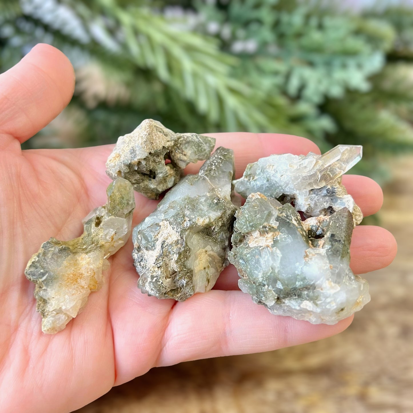 Chlorite Quartz Crystal Point from Pakistan