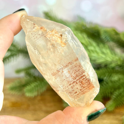 Clear Quartz Point with Large Imprint