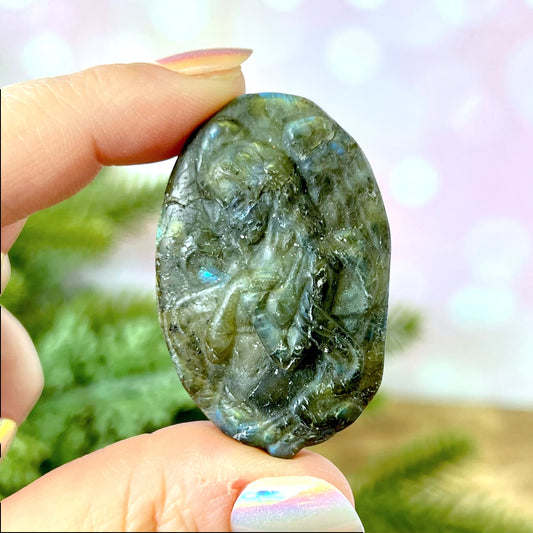 Labradorite Angel Carved Crystal Cabochon