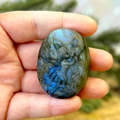 Labradorite Fairy Carved Crystal Cabochon