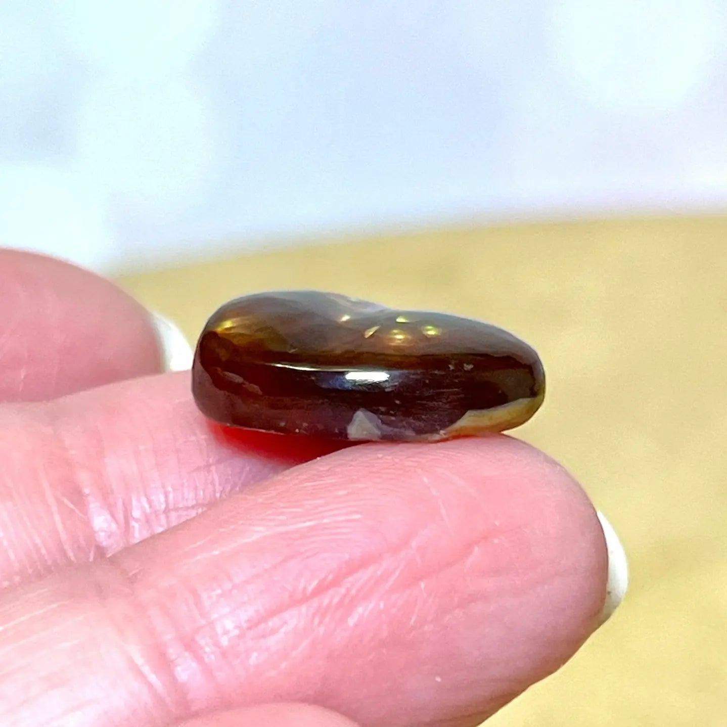 Fire Agate Crystal Cabochon