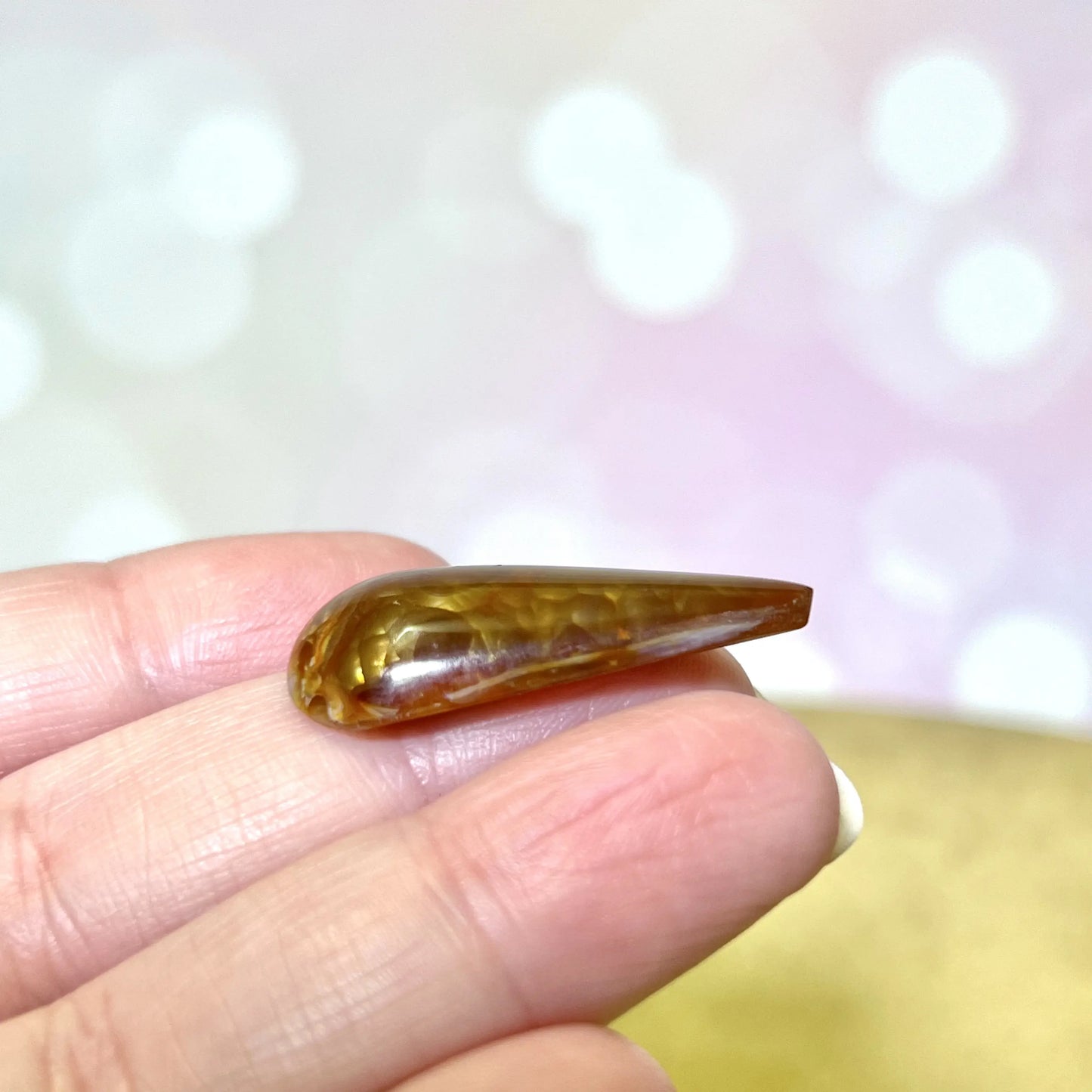 Fire Agate Crystal Cabochon