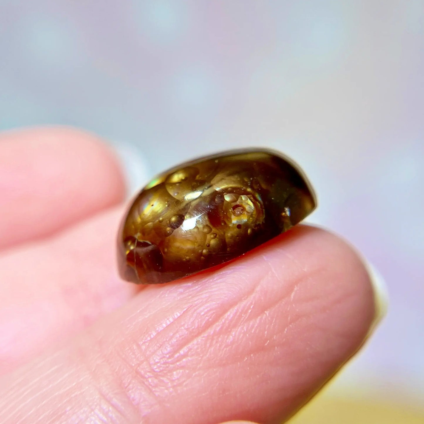 Fire Agate Crystal Cabochon