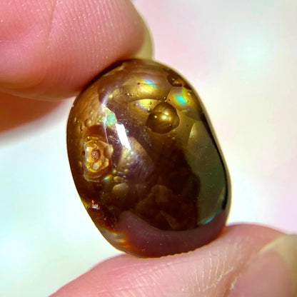 Flashy Fire Agate Gemstone Cabochon